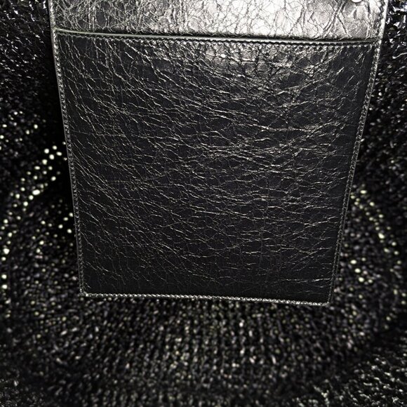 Balenciaga Women's Large Le Cagole Panier Black Raffia Tote Bag (MSRP $1,750) - Picture 8 of 13